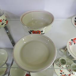 Vintage Hall's Red Poppy Serving Pieces