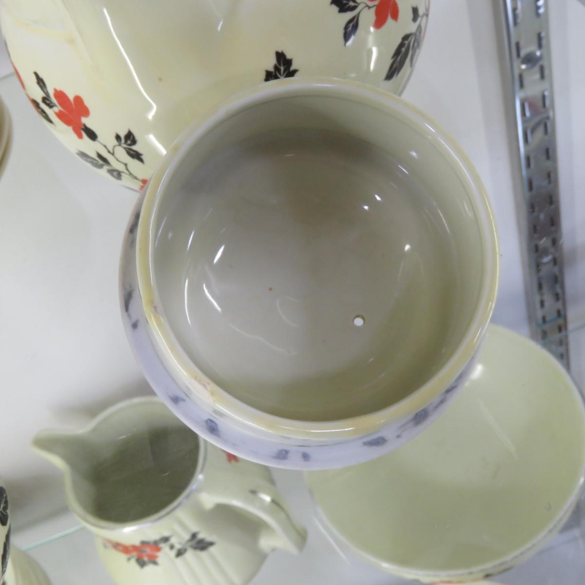 Vintage Hall's Red Poppy Coffee Service