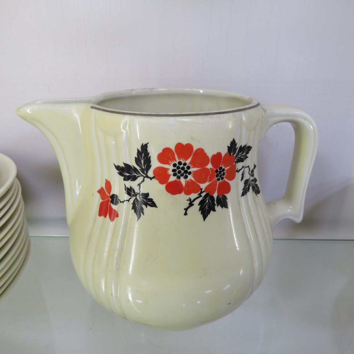 Vintage Hall's Red Poppy Breakfast Plates & More