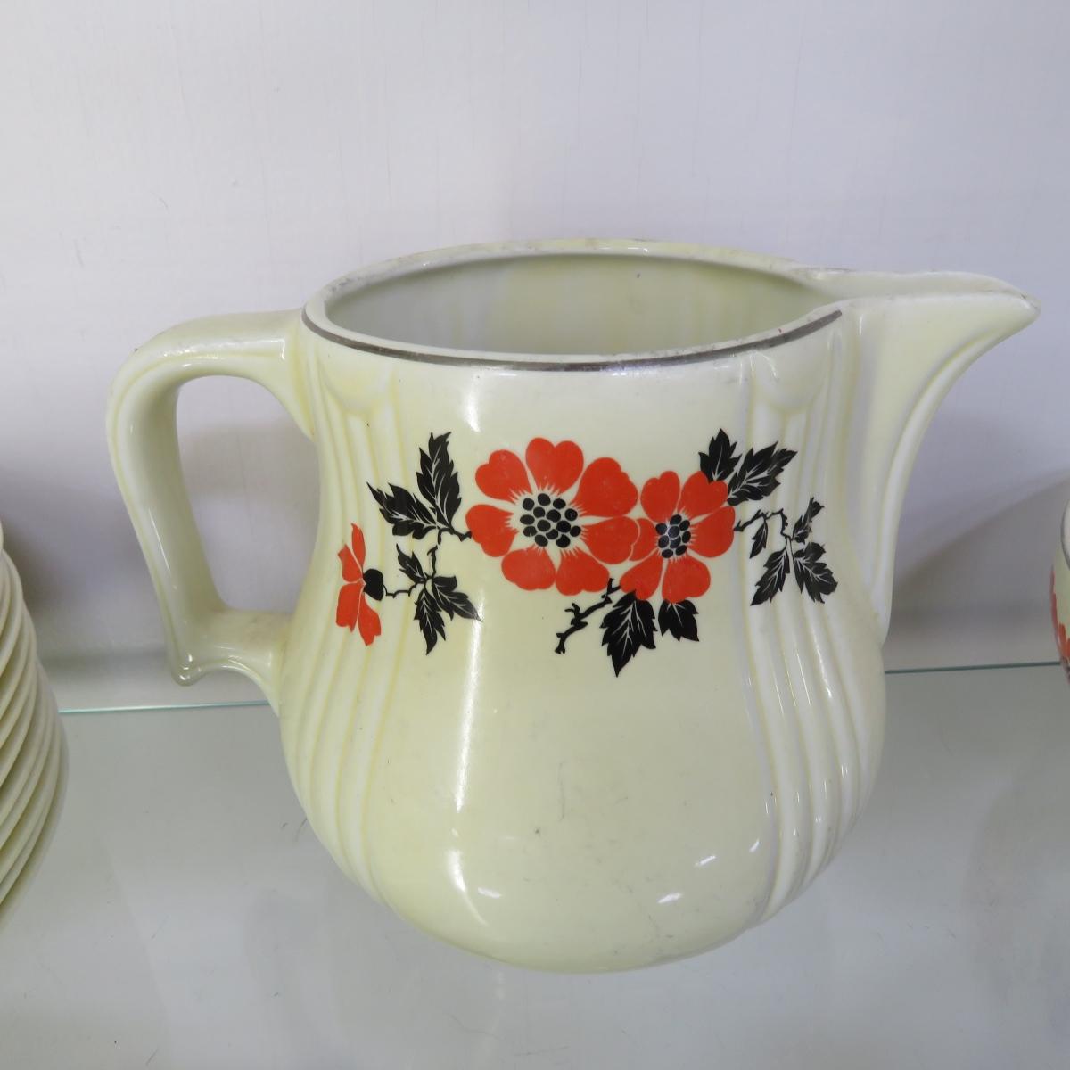 Vintage Hall's Red Poppy Breakfast Plates & More