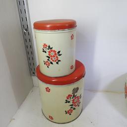 Vintage Hall's Red Book, Poppy Bowls & Tins