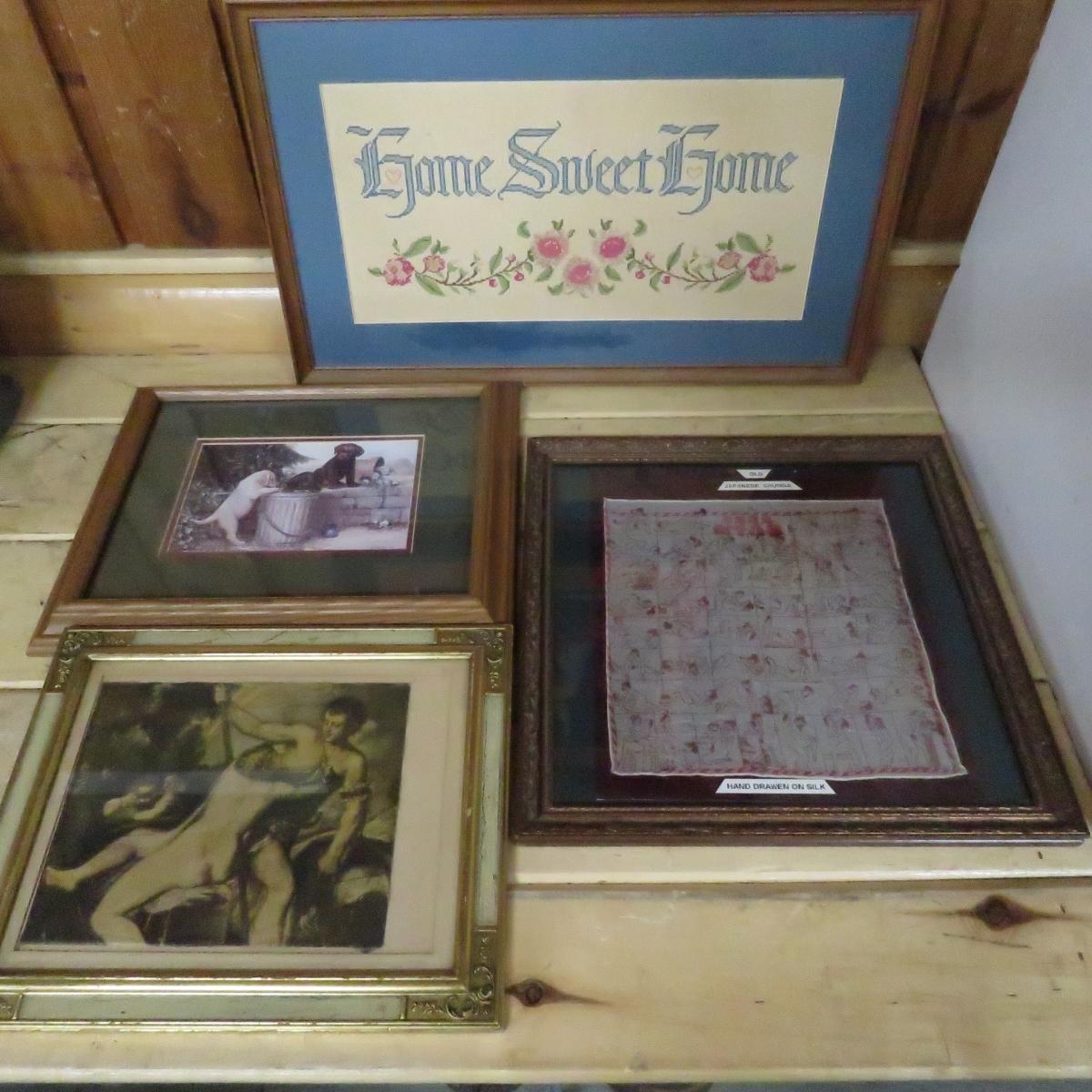 Cross Stitch, Panted Silk & Framed Prints