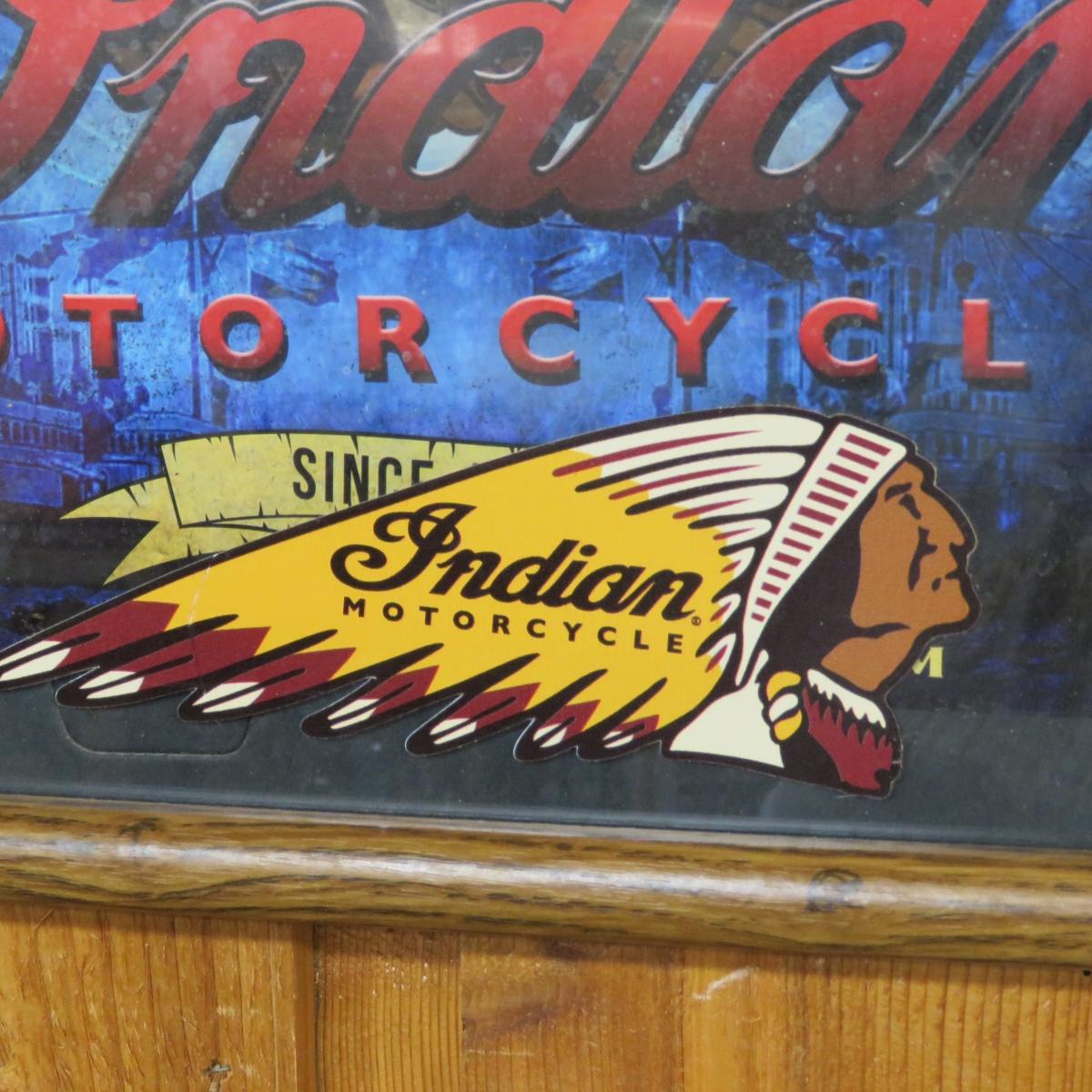 2 Indian Motorcycle Pin-Up Girl Prints in Frames