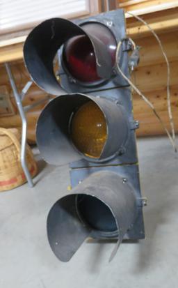 Vintage Econ-o-Lite Red, Yellow, Green Stop Light