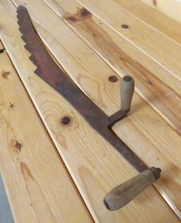 Antique Double Handle Hay Saw 35"