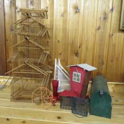 Large Bamboo Bird Cage, Bird Feeders & More