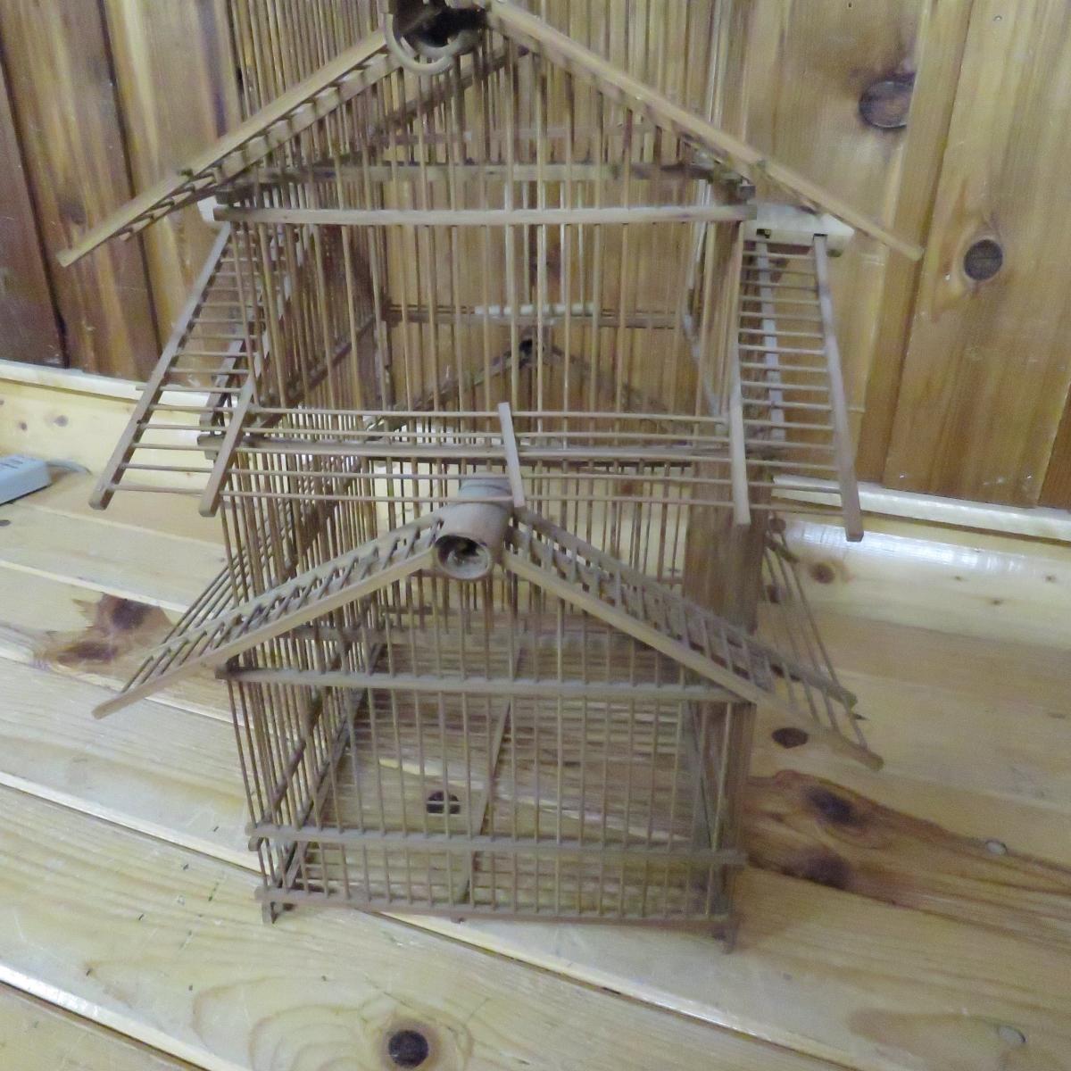 Large Bamboo Bird Cage, Bird Feeders & More