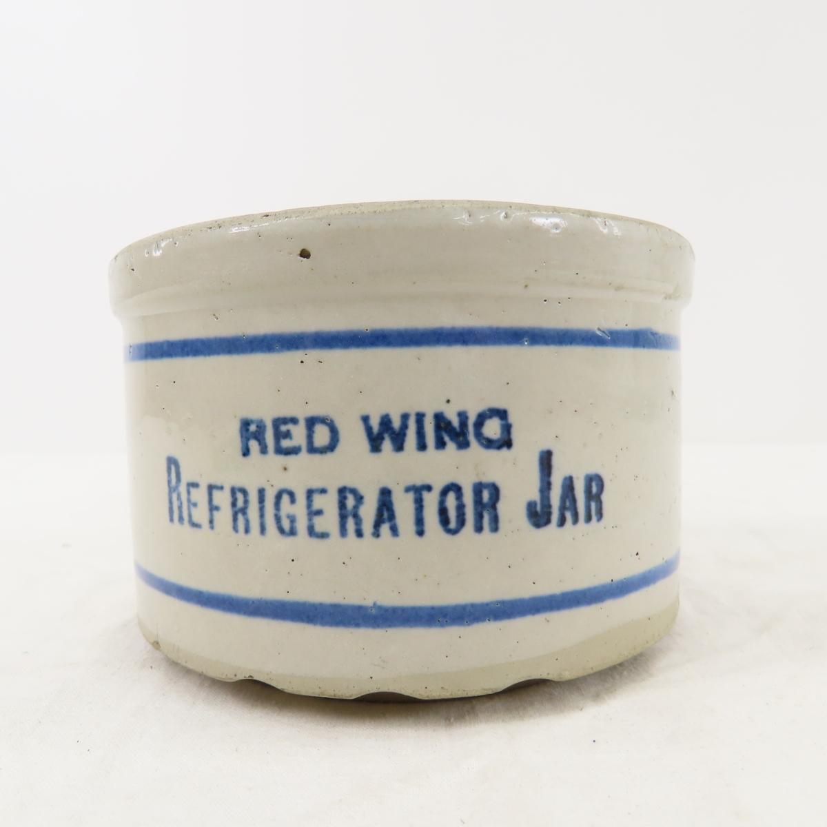 Red Wing 2 Gal Salt Glaze Crock & Refrigerator Jar