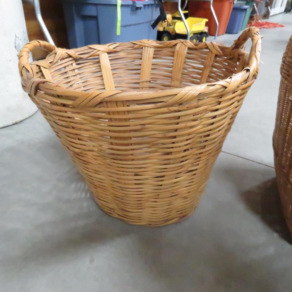 4 Hand Woven Wicker Baskets