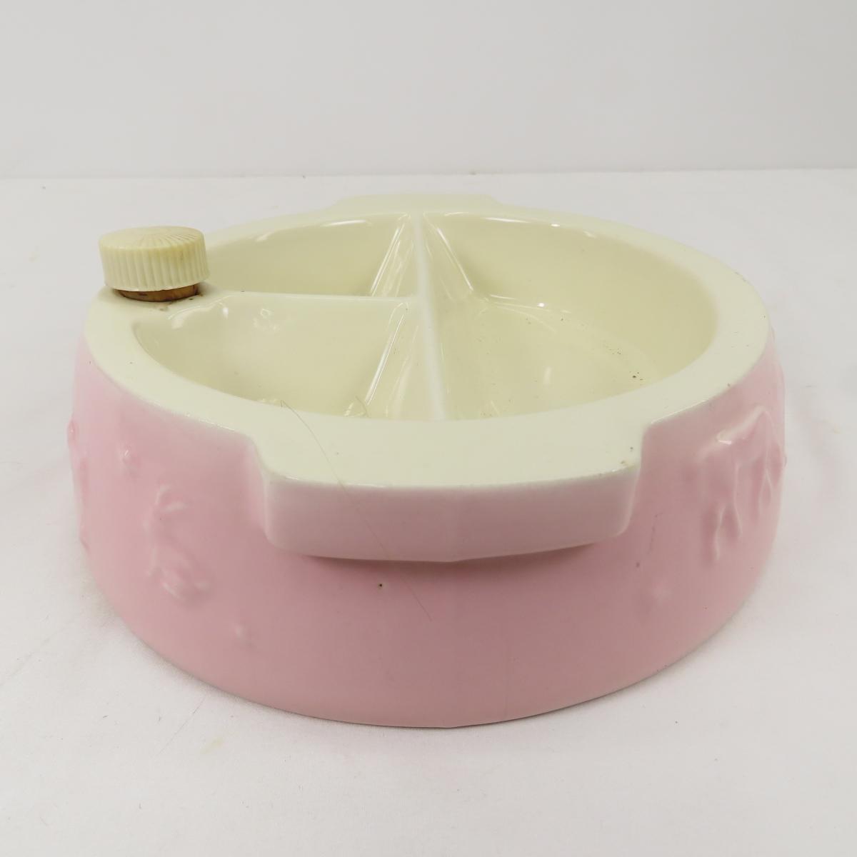 4 Vintage heated baby dishes & 1 top