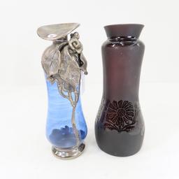 Antique bud vases & decorative glass
