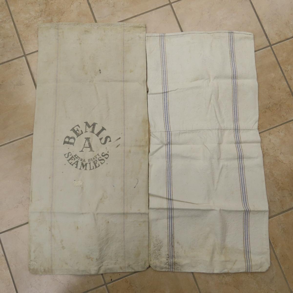 Antique Flour Sacks- Bemis & Others