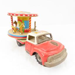 Vintage tin toys, 1st aid tins and play money