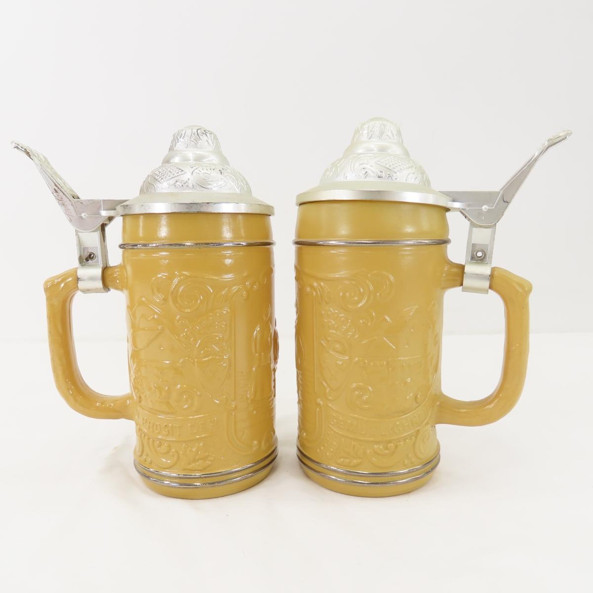 Glass and ceramic steins and bar glasses