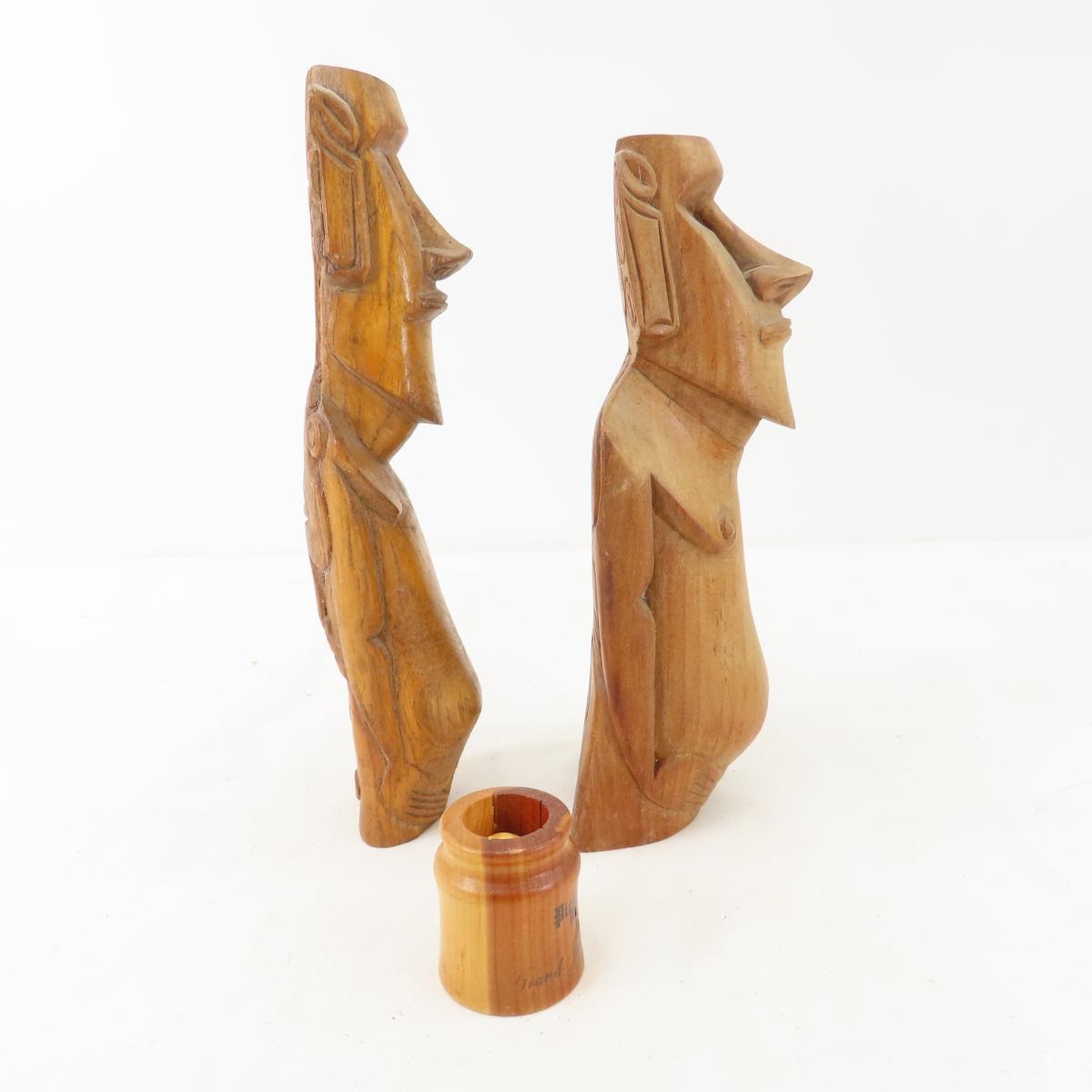 Wooden Sculptures, figures, boxes and more