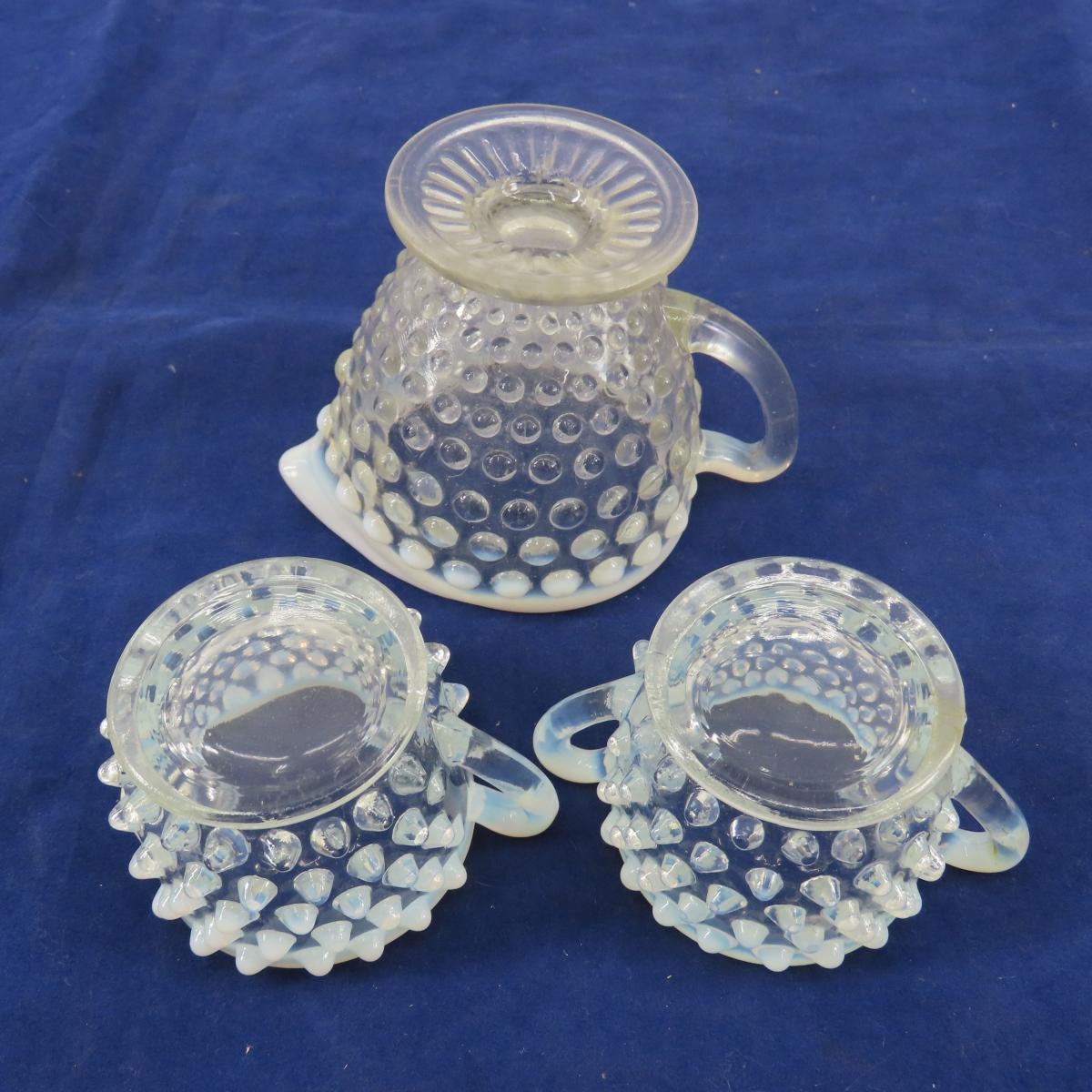 Vintage Opalescent Hobnail Moonstone Glassware