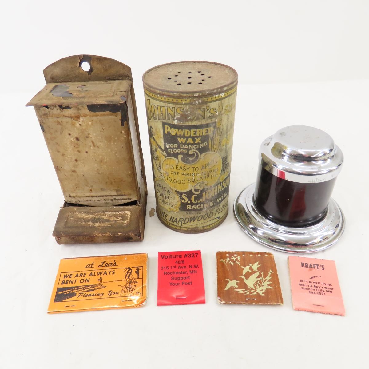 Vintage Food Grinders, Insulators & Spice Tins