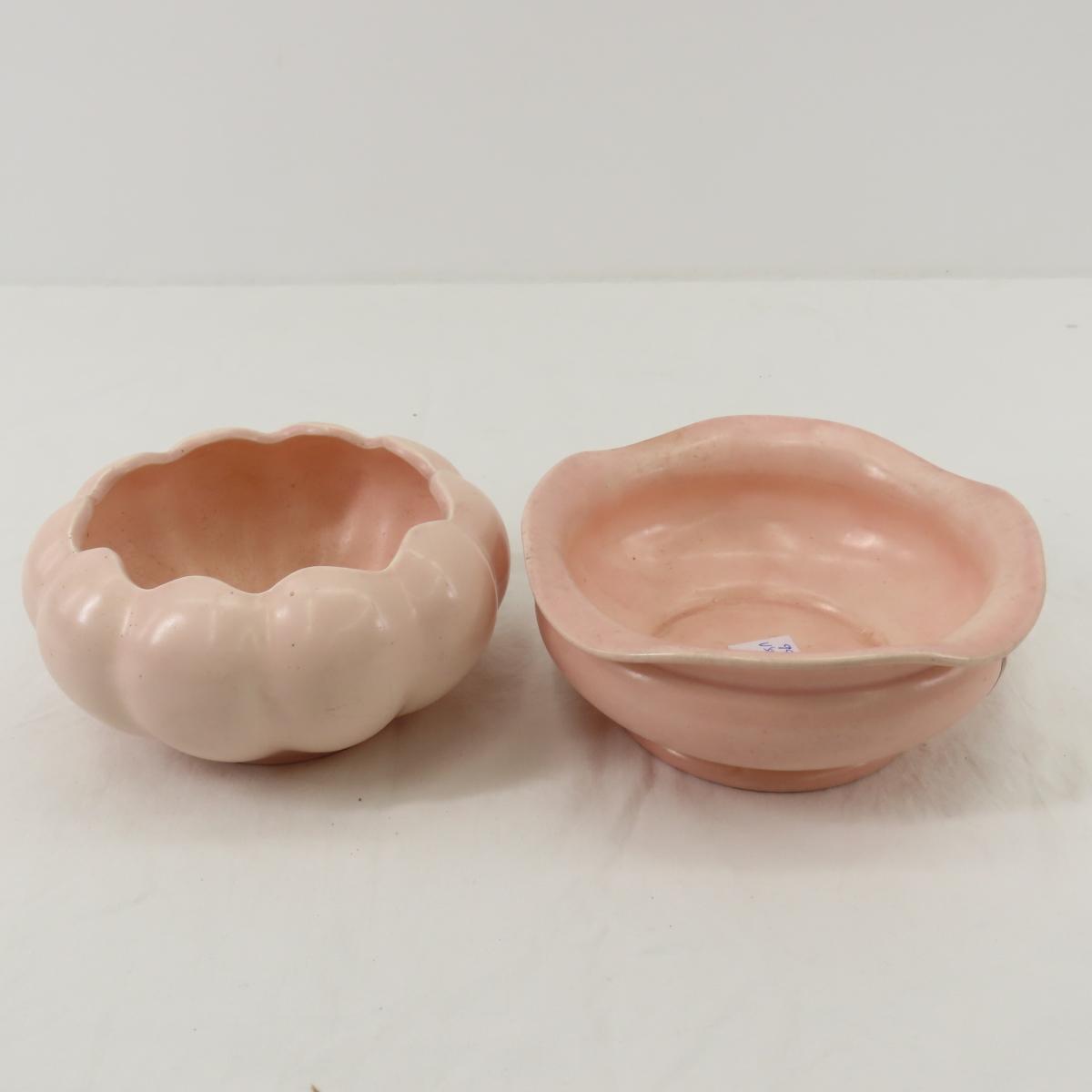 8 Red Wing Pink Art Pottery Pieces