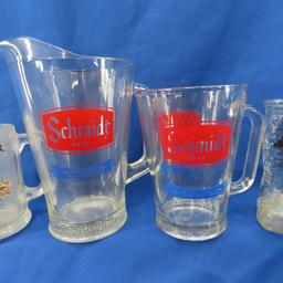 Vintage Grain Belt & Schmidt Glass Bar Ware