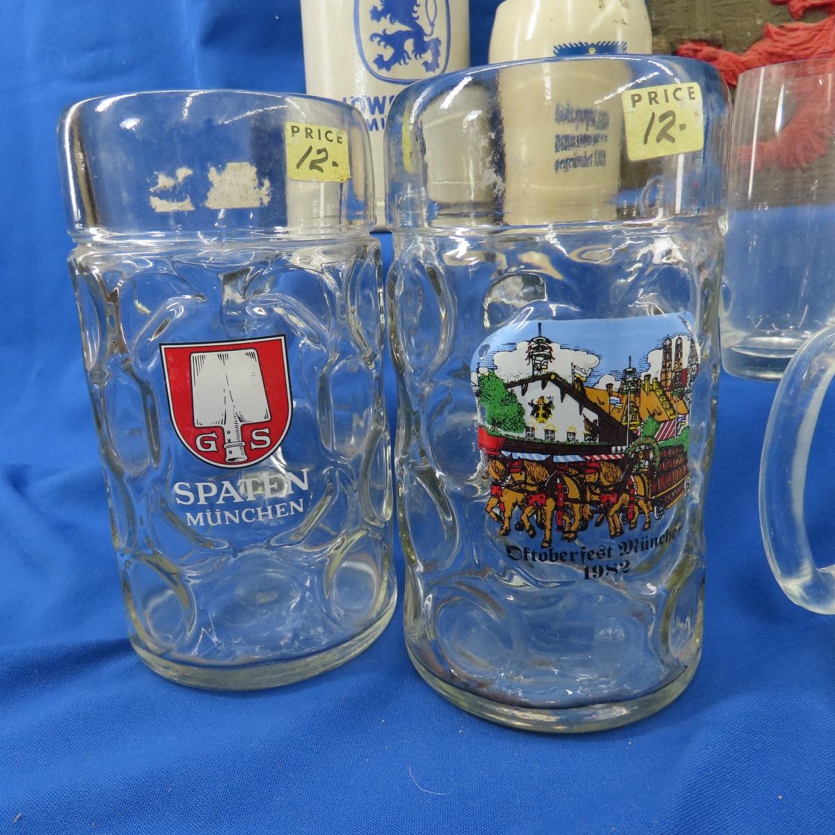 Foreign Beer Steins and Bar Ware