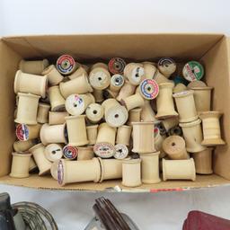 Vintage Sewing Notions, Machine Parts, Buttons