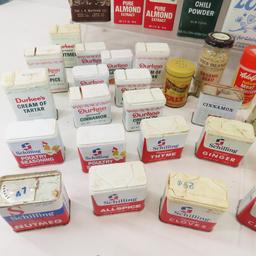 Antique Spice & Other Food & Cocoa Tins & Bottles