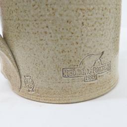 13 Red Wing Pottery Salt Gaze Mugs & Giraffe