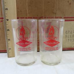 96 Grain Belt Libbey 557 7oz Split Glasses