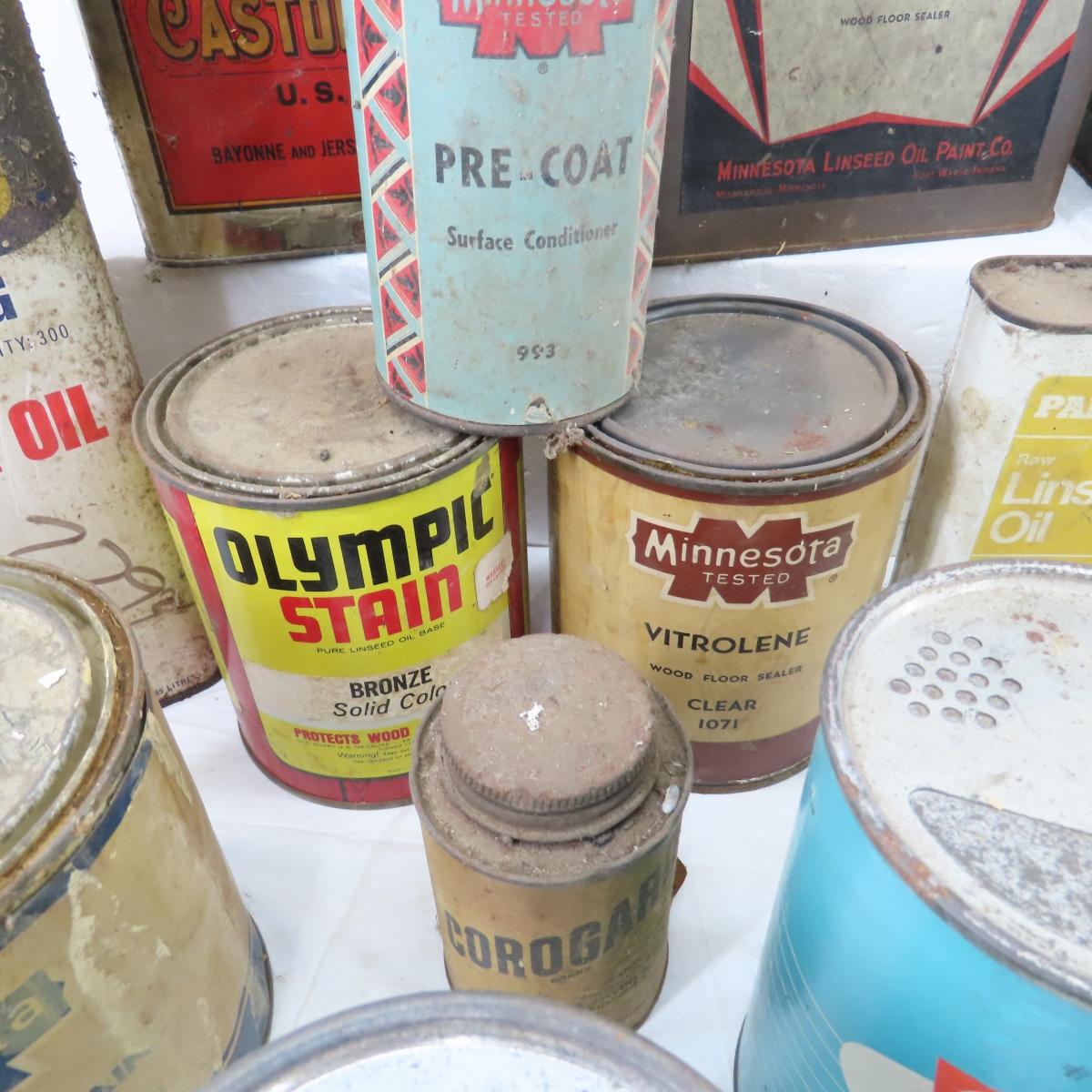 Vintage Powder Paint, Stain & Cleaning Tins