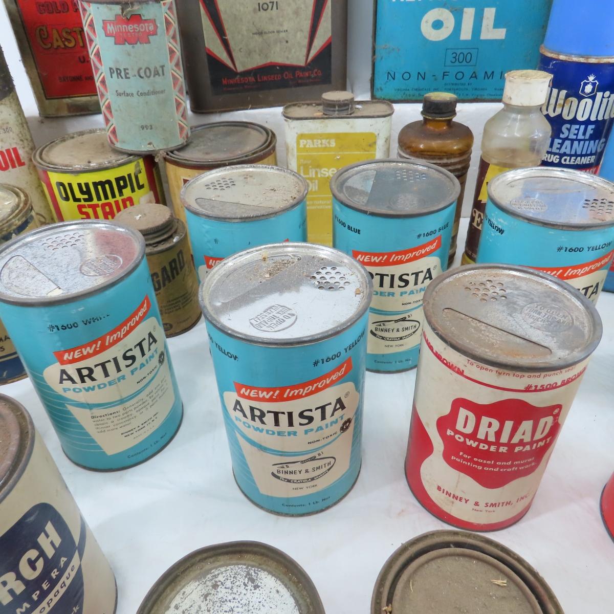 Vintage Powder Paint, Stain & Cleaning Tins