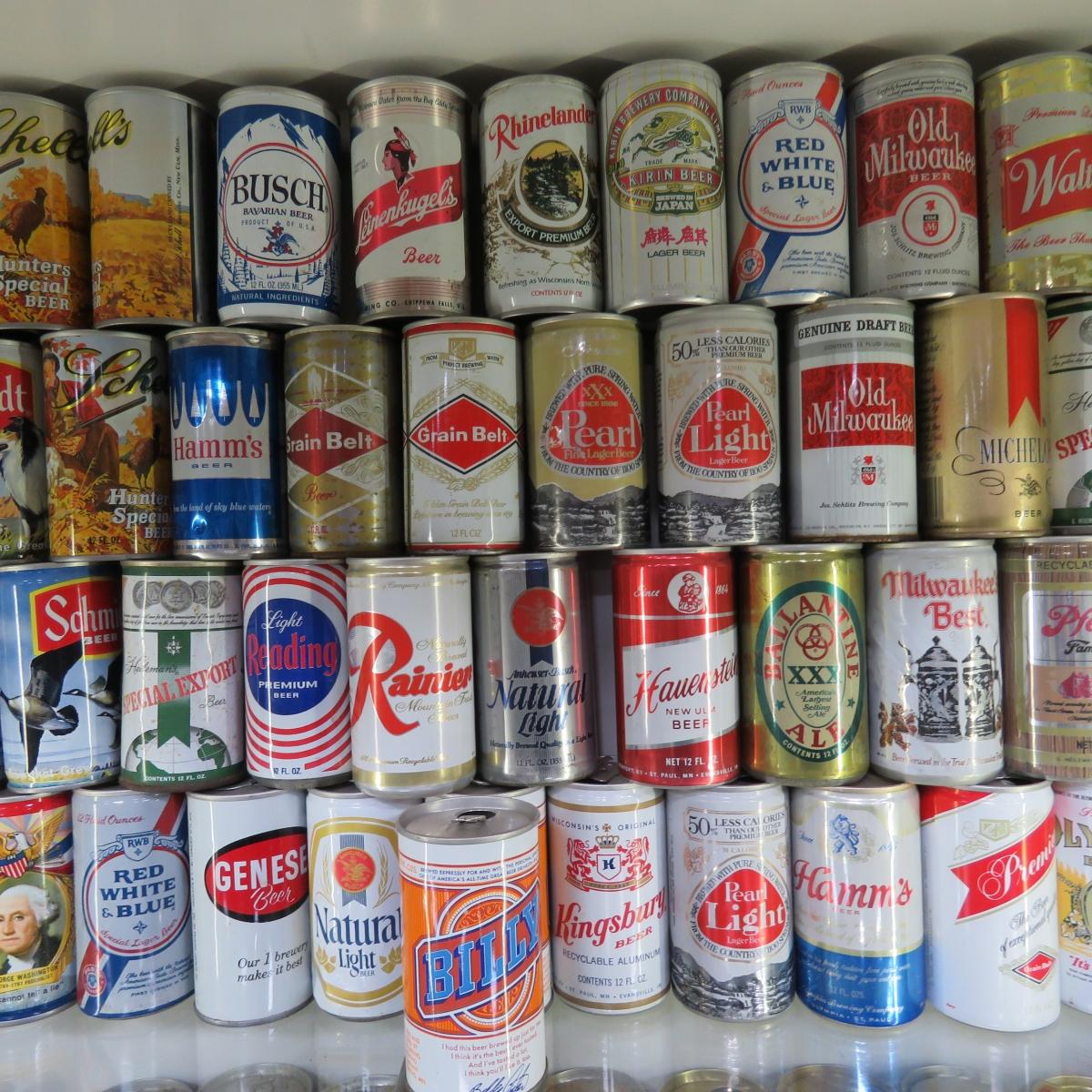 Vintage Beer Can Collection- Many Schmidt Wildlife