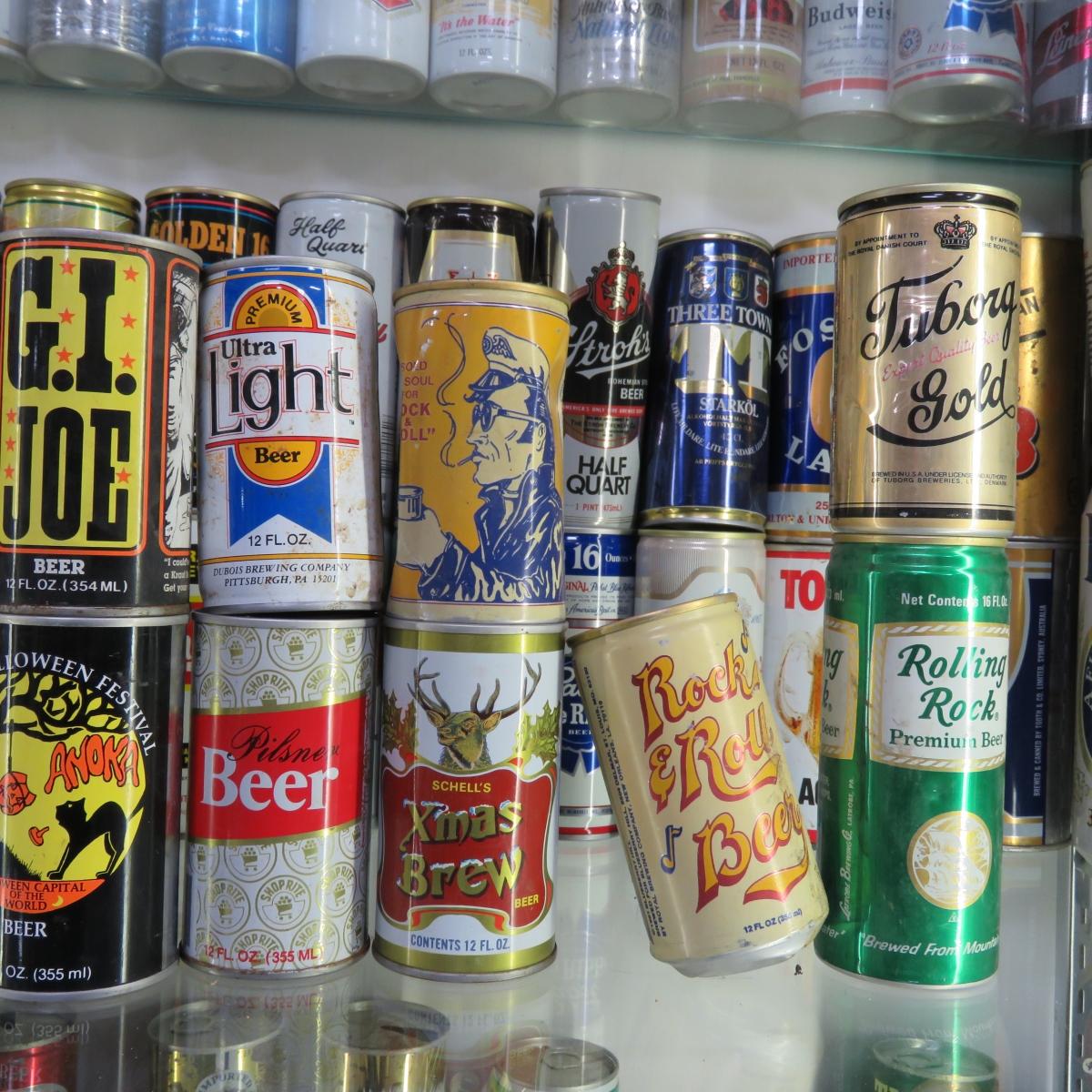 5L Beer Kegs & Vintage Beer Cans