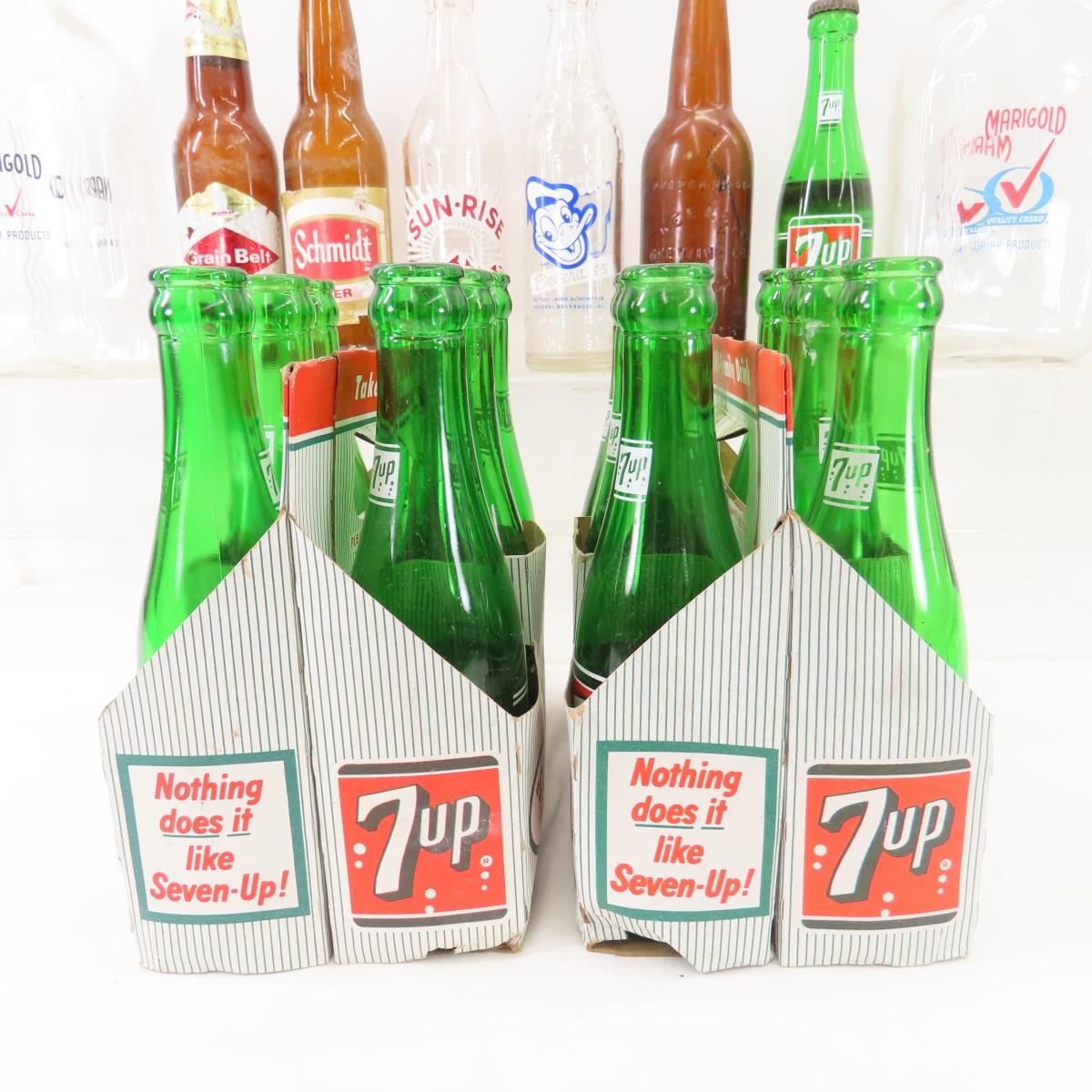 Antique Soda Bottles and Milk Bottles