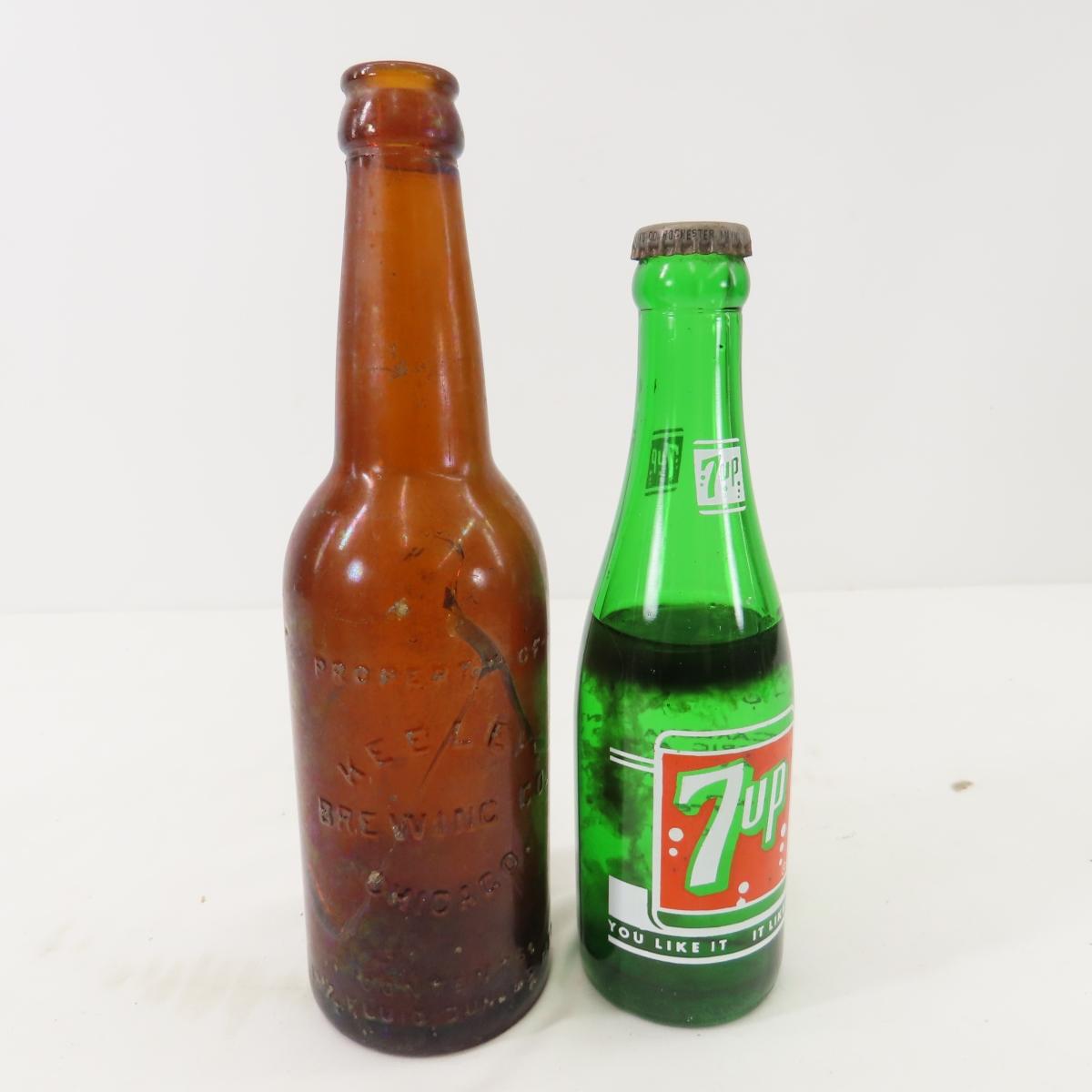 Antique Soda Bottles and Milk Bottles