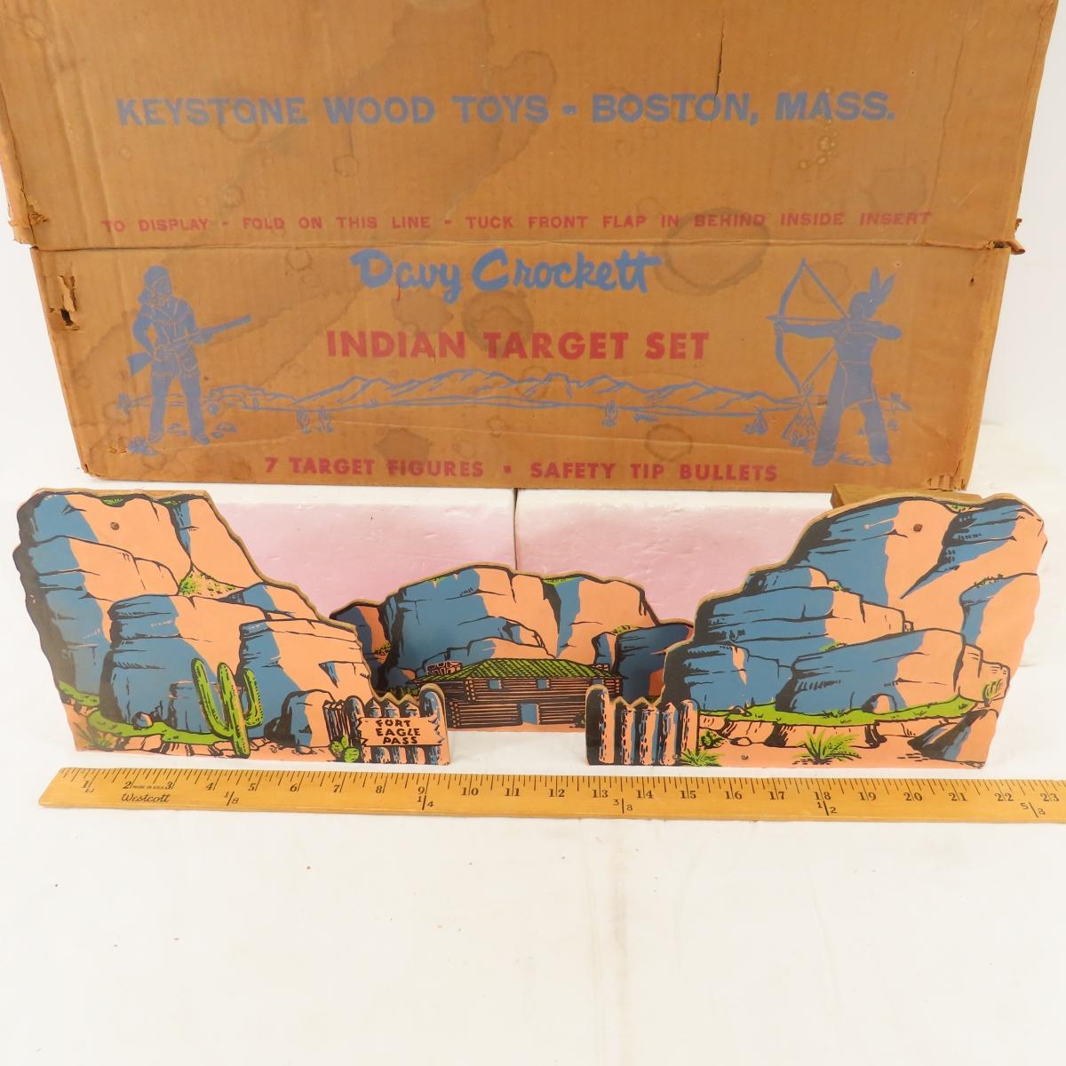 Davy Crockett Indian Target Set in Original Box