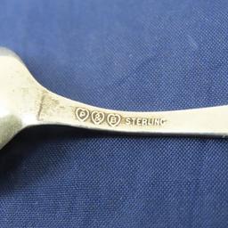 4 Sterling Souvenir Spoons-Native American, ND, MN