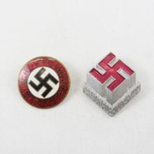 WWII German NSDAP Party Pin & Solidarity Pin