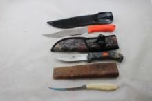 3 Fixed Blade Knives Imperial, Mossy Oak, Taiwan