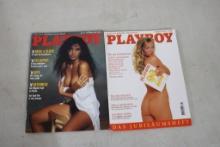 2 Foreign Playboy Magazines Germany 1990 & 1994