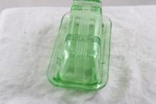 Hazel Atlas Vaseline Glass 1/4 LB Butter Dish Lid