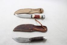 2 Fixed Blade Knives Western & Edge Mark Both 9"