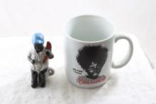 Black Americana Buckwheat Mug, Boy on Chamber Pot