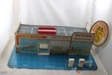 Vintage Tin Litho Toy Parking Garage