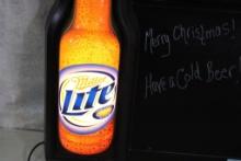 Miller Lite Beer Lighted Sign Working