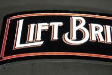 Lift Bridge Brewing Company Lighted Sign Working