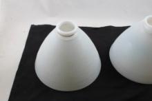 2 Milk Glass Tochiere Lamp Shade Diffusers