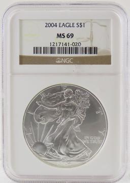 2004 American Silver Eagle NGC MS69