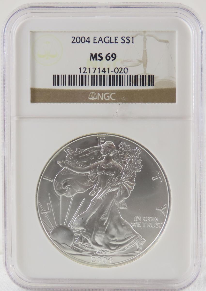2004 American Silver Eagle NGC MS69