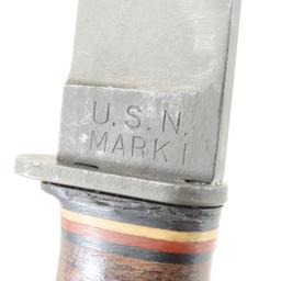 USN MARK 1 Pal RH35 knife with scabbard