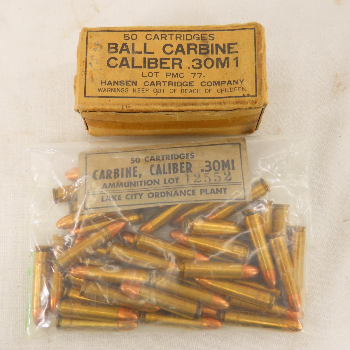 Ammunition 150 rounds Cal .30 M1 & 50 dummy